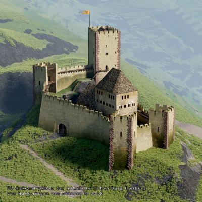 3D-Geländemodell Burg Freiburger Schlossberg van Akkeren_1080x1080p
