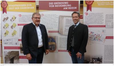 v.l.n.r. Buergermeister Joachim Schuster mit seinem Ebringer Amtskollegen Dr. Hans-Peter Widmann